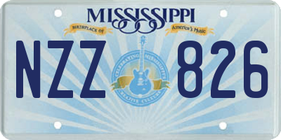 MS license plate NZZ826