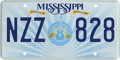 MS license plate NZZ828