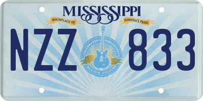 MS license plate NZZ833