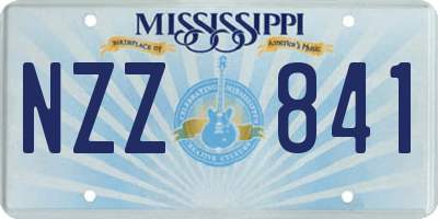 MS license plate NZZ841