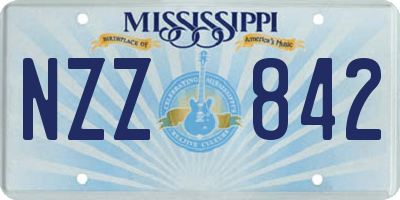 MS license plate NZZ842