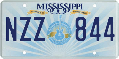 MS license plate NZZ844