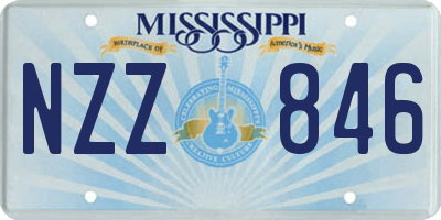MS license plate NZZ846