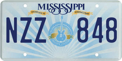 MS license plate NZZ848
