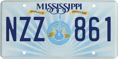 MS license plate NZZ861