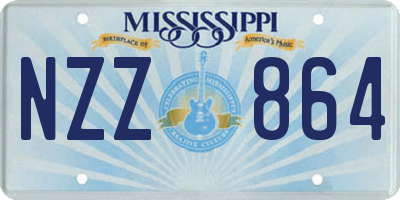 MS license plate NZZ864