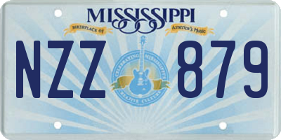 MS license plate NZZ879