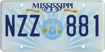 MS license plate NZZ881