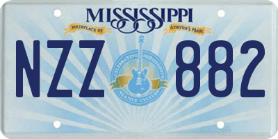 MS license plate NZZ882