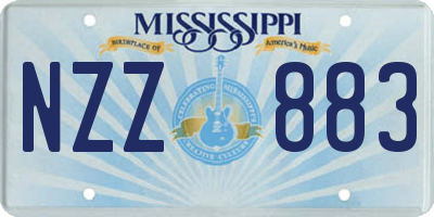 MS license plate NZZ883