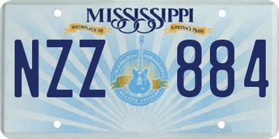MS license plate NZZ884