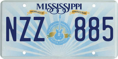 MS license plate NZZ885
