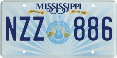 MS license plate NZZ886