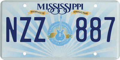 MS license plate NZZ887