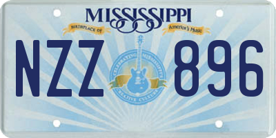 MS license plate NZZ896