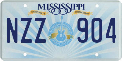 MS license plate NZZ904