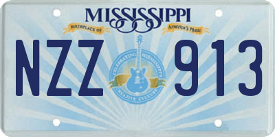 MS license plate NZZ913