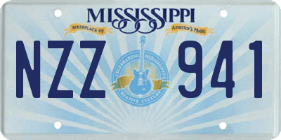 MS license plate NZZ941