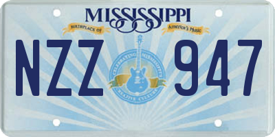 MS license plate NZZ947