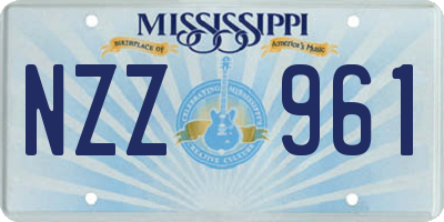 MS license plate NZZ961