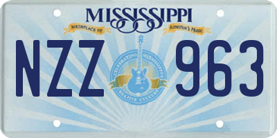MS license plate NZZ963