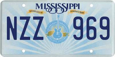 MS license plate NZZ969