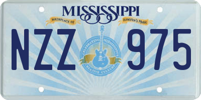 MS license plate NZZ975
