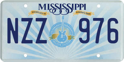 MS license plate NZZ976