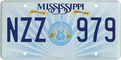 MS license plate NZZ979