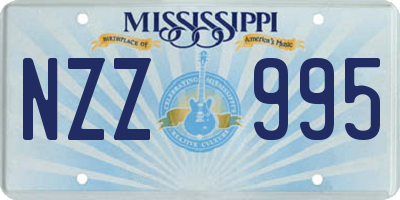 MS license plate NZZ995