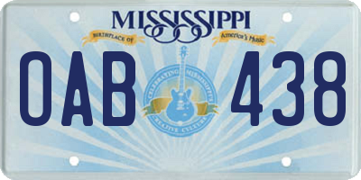 MS license plate OAB438