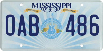 MS license plate OAB486