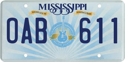 MS license plate OAB611