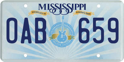 MS license plate OAB659