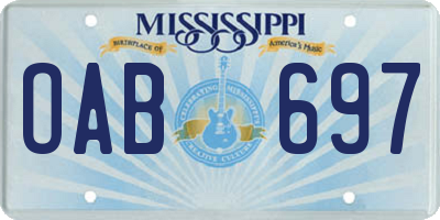 MS license plate OAB697