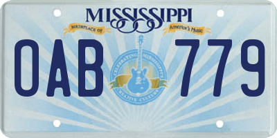 MS license plate OAB779