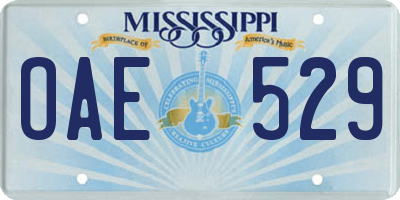 MS license plate OAE529