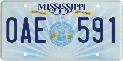 MS license plate OAE591