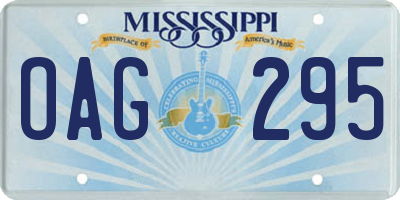MS license plate OAG295