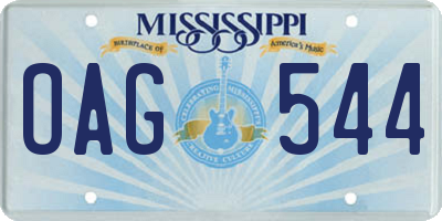 MS license plate OAG544
