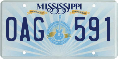MS license plate OAG591