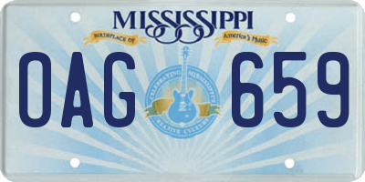MS license plate OAG659