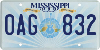 MS license plate OAG832
