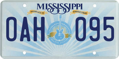 MS license plate OAH095