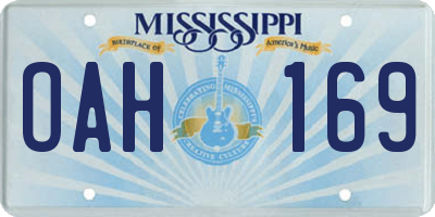 MS license plate OAH169