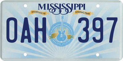 MS license plate OAH397