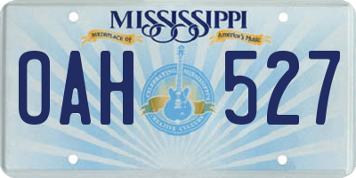 MS license plate OAH527