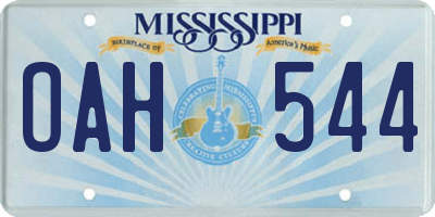 MS license plate OAH544