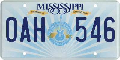MS license plate OAH546
