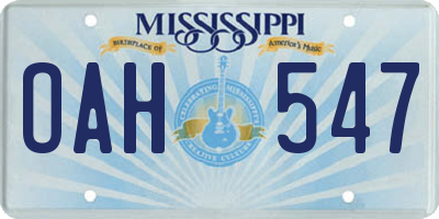 MS license plate OAH547